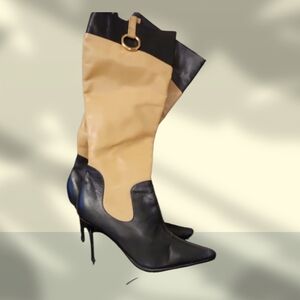 Colin Stuart Tan & Black Stilleto Boots